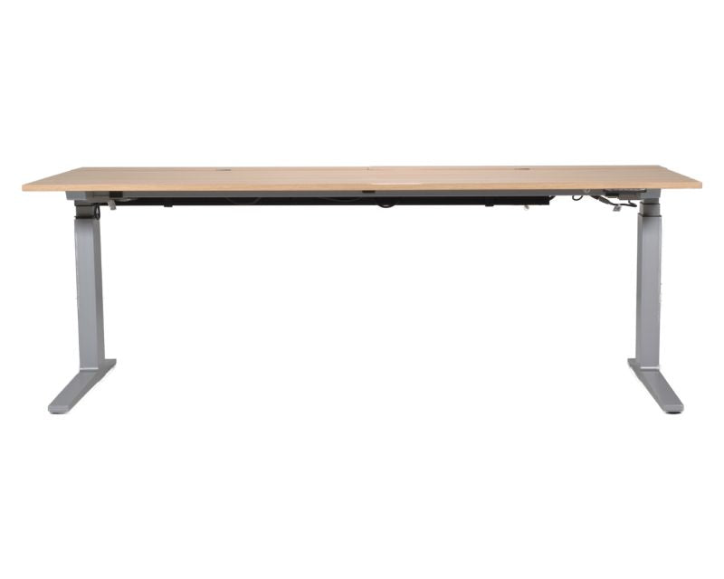 Bene Schreibtisch 200 x 80 cm - Eiche gekalkt, elektrisch höhenverstellbar