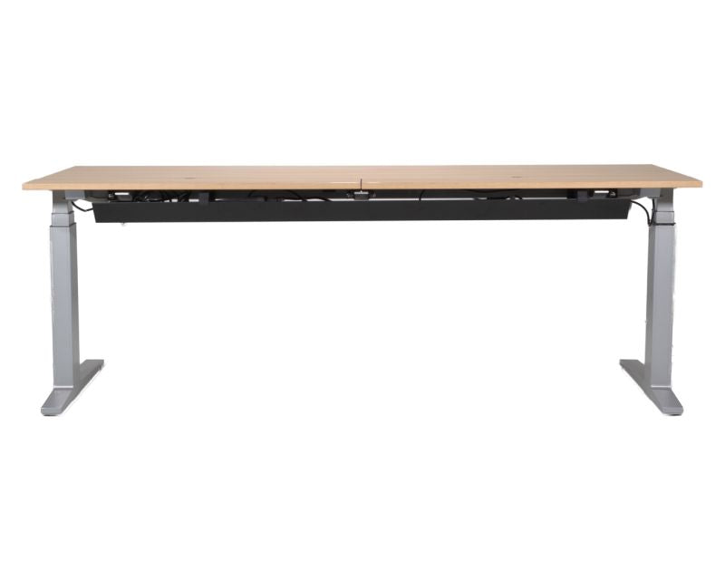 Bene Schreibtisch 200 x 80 cm - Eiche gekalkt, elektrisch höhenverstellbar