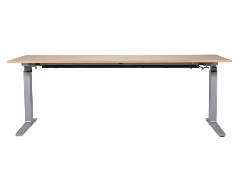 Bene Schreibtisch 200 x 80 cm - Eiche gekalkt, elektrisch höhenverstellbar