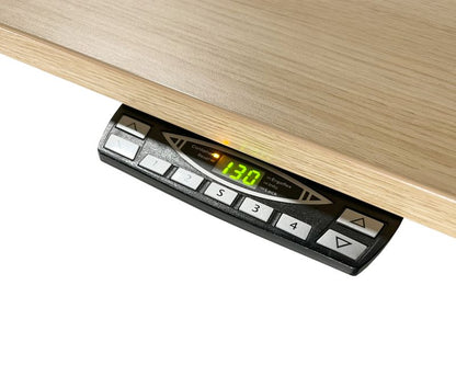 Bene Schreibtisch 200 x 80 cm - Eiche gekalkt, elektrisch höhenverstellbar