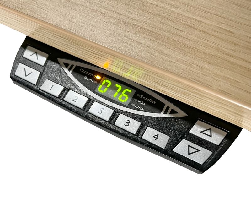 Bene Schreibtisch 200 x 80 cm - Eiche gekalkt, elektrisch höhenverstellbar