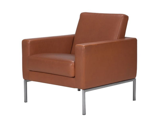 Walter Knoll Foster Sessel 75x80x85 cm Leder Braun