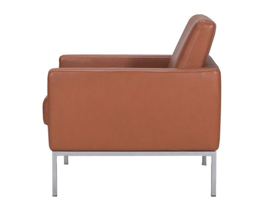 Walter Knoll Foster Sessel 75x80x85 cm Leder Braun