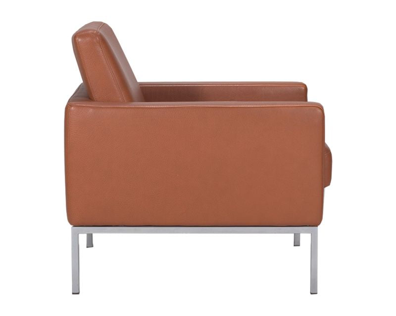 Walter Knoll Foster Sessel 75x80x85 cm Leder Braun