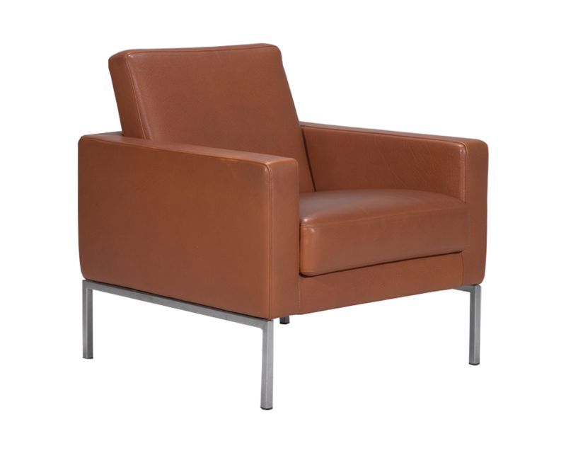 Walter Knoll Foster Sessel 75x80x85 cm Leder Braun