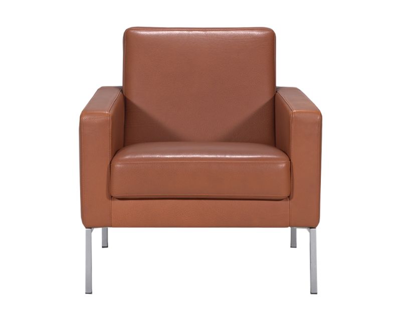 Walter Knoll Foster Sessel 75x80x85 cm Leder Braun