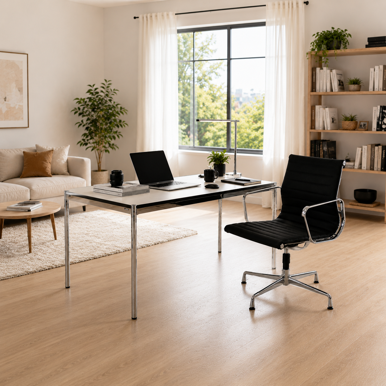 Exklusive Gewinnspiel-Edition: Vitra EA 107 & USM Haller Pearl